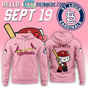 St. Louis Cardinals Pink Dream Hello Kitty Night September 19th Hoodie T-Shirt