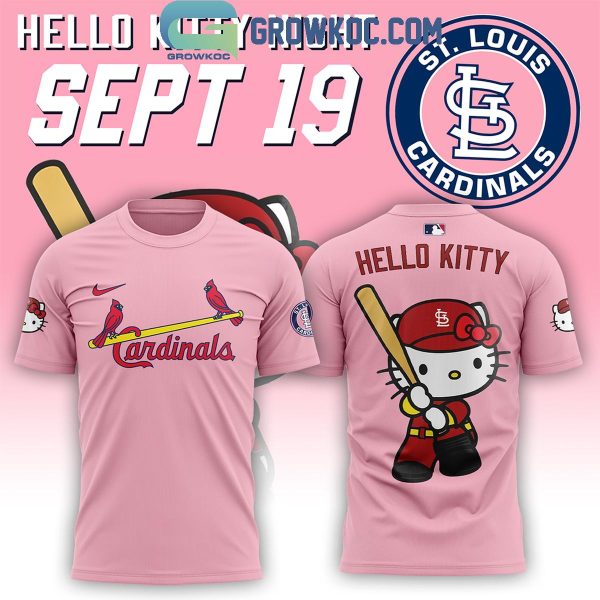 St. Louis Cardinals Pink Dream Hello Kitty Night September 19th Hoodie T-Shirt