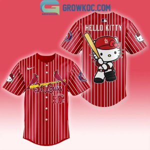 St. Louis Cardinals Red Team Hello Kitty 50th Anniversary Baseball Jersey