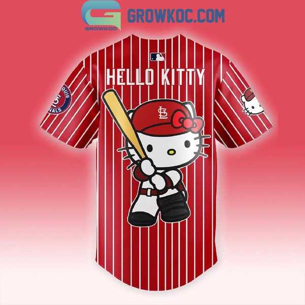 St. Louis Cardinals Red Team Hello Kitty 50th Anniversary Baseball Jersey