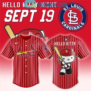 St. Louis Cardinals Red Team Hello Kitty September 19th 2024 Baseball Jersey