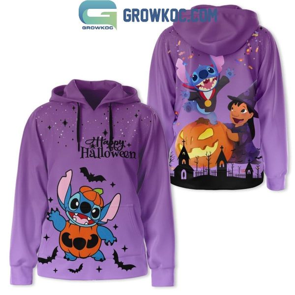 Stitch And Lilo Happy Halloween Hoodie T-Shirt