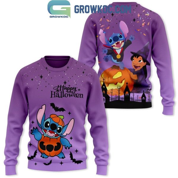 Stitch And Lilo Happy Halloween Hoodie T-Shirt