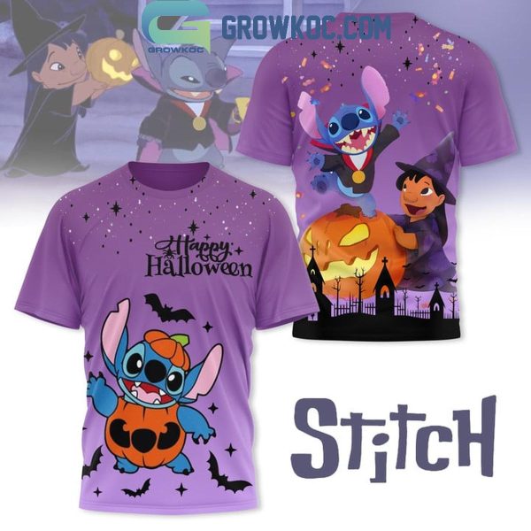 Stitch And Lilo Happy Halloween Hoodie T-Shirt