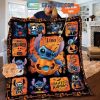 Stitch With Jack O Lantern 2024 Pumpkin Personalized Fleece Blanket Quilt