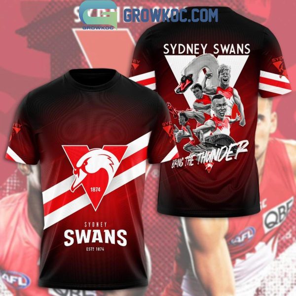 Sydney Swans Stripe Design Bring The Thunder Best Team 2024 Hoodie T-Shirt