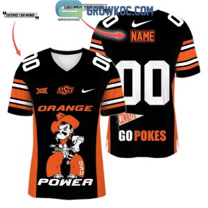 Syracuse Orange Power Go Pokes Personalized Football Jersey