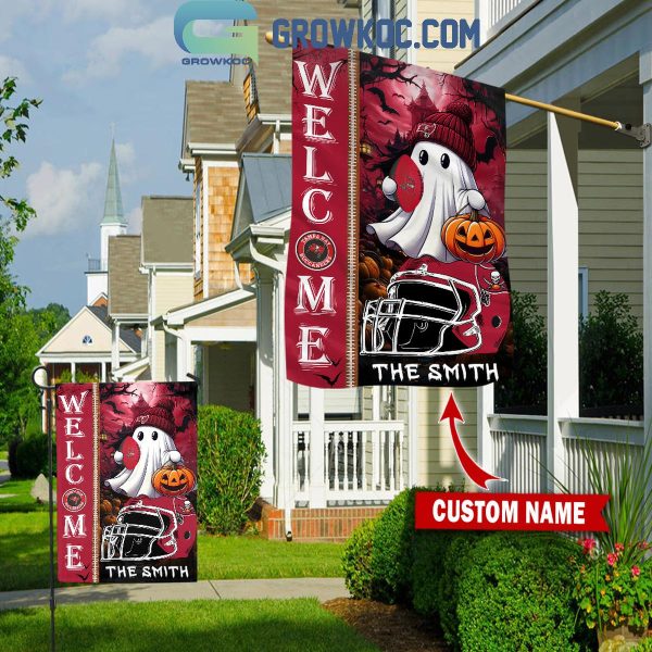 Tampa Bay Buccaneers Welcome Halloween 2024 Personalized House Garden Flag