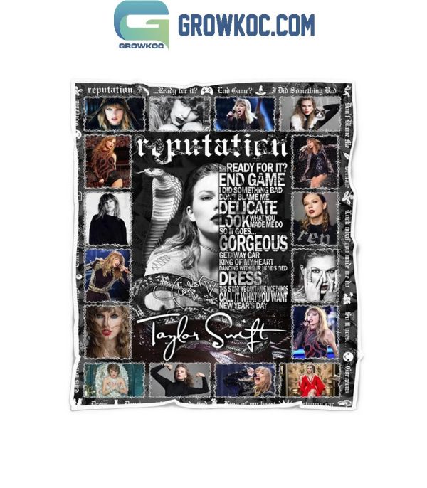 Taylor Swift Reputation Ready For It End Game Fleece Blanket Quilt