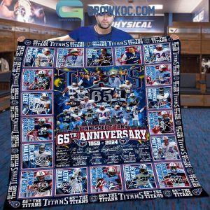 Tennessee Titans 65th Anniversary 1959-2024 Fleece Blanket Quilt