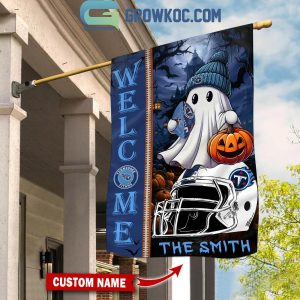 Tennessee Titans Welcome Halloween 2024 Personalized House Garden Flag