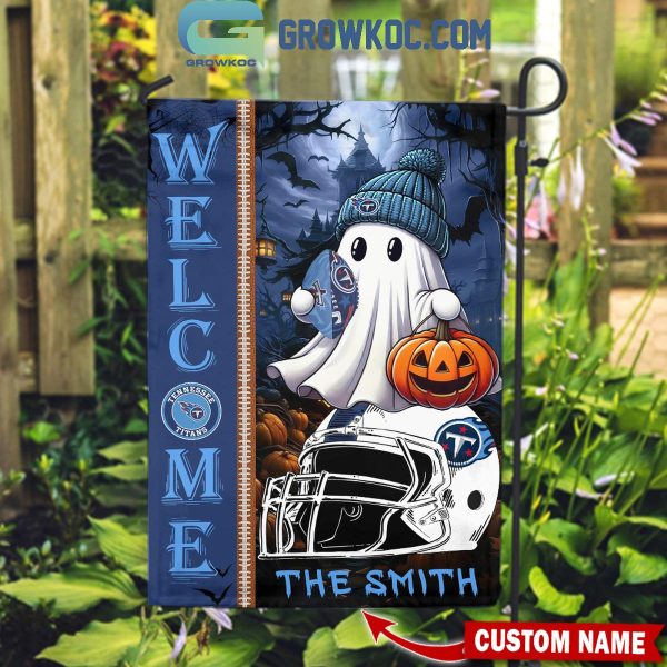 Tennessee Titans Welcome Halloween 2024 Personalized House Garden Flag