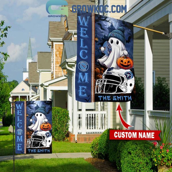 Tennessee Titans Welcome Halloween 2024 Personalized House Garden Flag