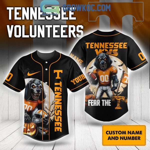 Tennessee Volunteers Football Fear The Vols 2024 Halloween Personalized Baseball Jersey