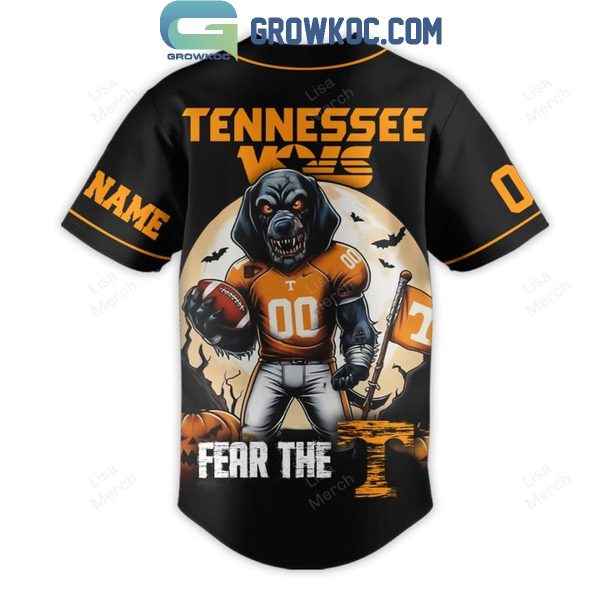 Tennessee Volunteers Football Fear The Vols 2024 Halloween Personalized Baseball Jersey