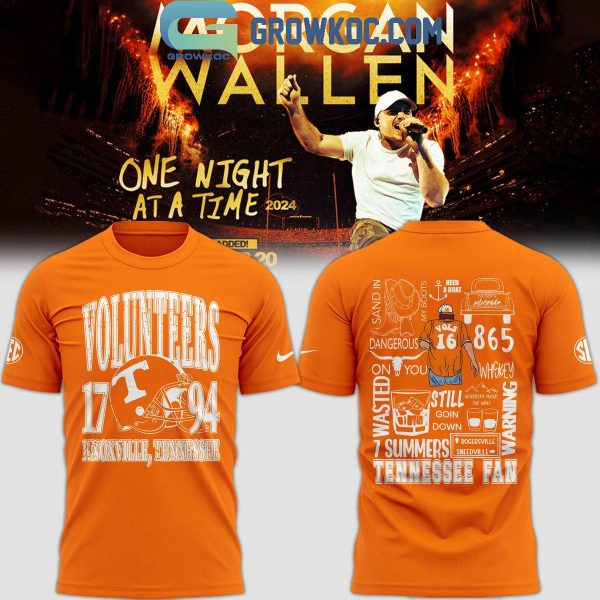 Tennessee Volunteers Football True Fan Morgan Wallen Orange Hoodie T-Shirt