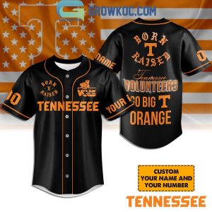 Tennessee Volunteers Go Big T Orange Personalized Baseball Jersey Black