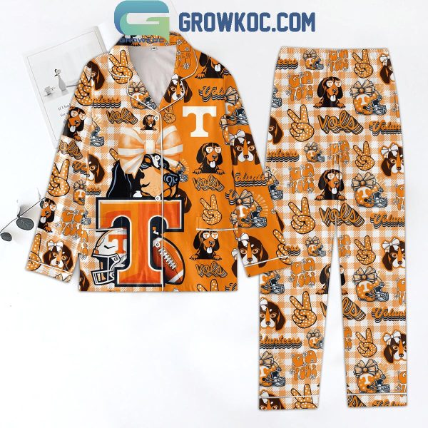 Tennessee Volunteers Go Vols 2024 Orange Polyester Pajamas Set