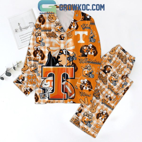 Tennessee Volunteers Go Vols 2024 Orange Polyester Pajamas Set