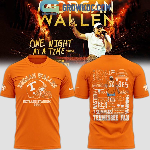 Tennessee Volunteers Morgan Wallen In Neyland Stadium 2024 Event Hoodie T-Shirt