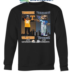 Tennessee Volunteers On Saturdays Smokey Tennessee Titans T-Rac On Sundays T-Shirt