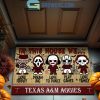 Texas Longhorns In This House We Love Halloween Horror Movies Doormat