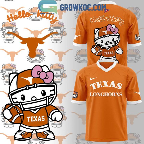 Texas Longhorns 50th Anniversary Of Hello Kitty 2024 In Orange Celebrating Football Jersey