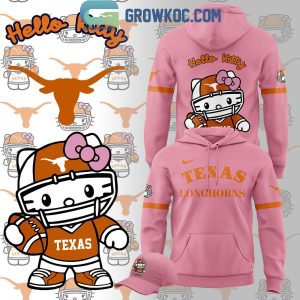 Texas Longhorns 50th Anniversary Of Hello Kitty 2024 Pink Love Hoodie T-Shirt