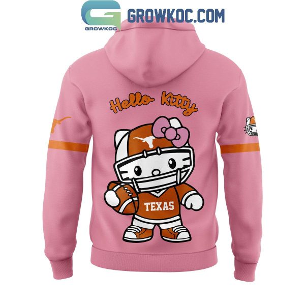 Texas Longhorns 50th Anniversary Of Hello Kitty 2024 Pink Love Hoodie T-Shirt