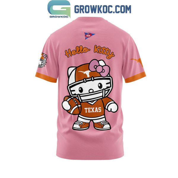 Texas Longhorns 50th Anniversary Of Hello Kitty 2024 Pink Love Hoodie T-Shirt