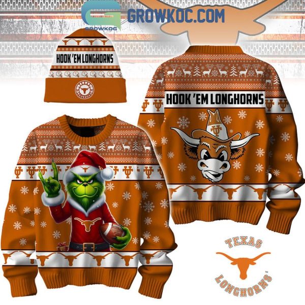 Texas Longhorns Christmas Hook’ Em 2024 Ugly Sweater