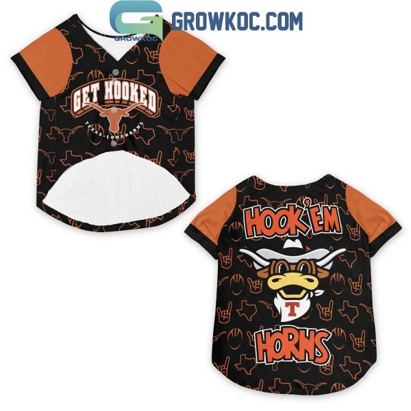 Texas Longhorns Get Hooked Pet Baseball Jersey