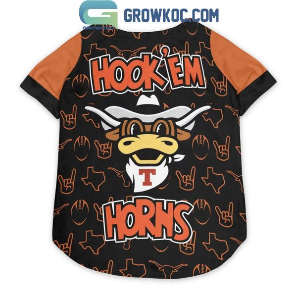 Texas Longhorns Get Hooked Pet Baseball Jersey