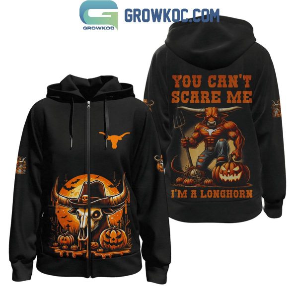 Texas Longhorns You Can’t Scare Me I’m A Longhorn In Halloween Hoodie T-Shirt