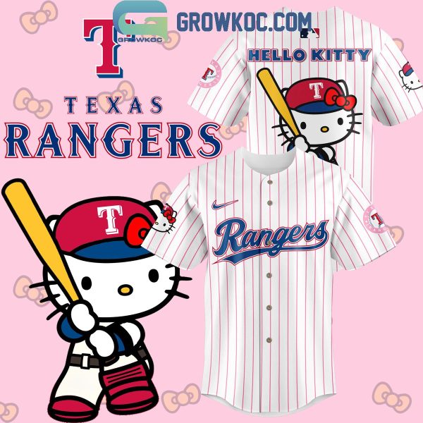 Texas Rangers Celebrating 50th Anniversary Of Hello Kitty Baseball Jersey