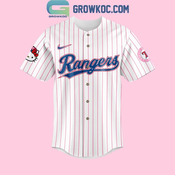 Texas Rangers Celebrating 50th Anniversary Of Hello Kitty Baseball Jersey