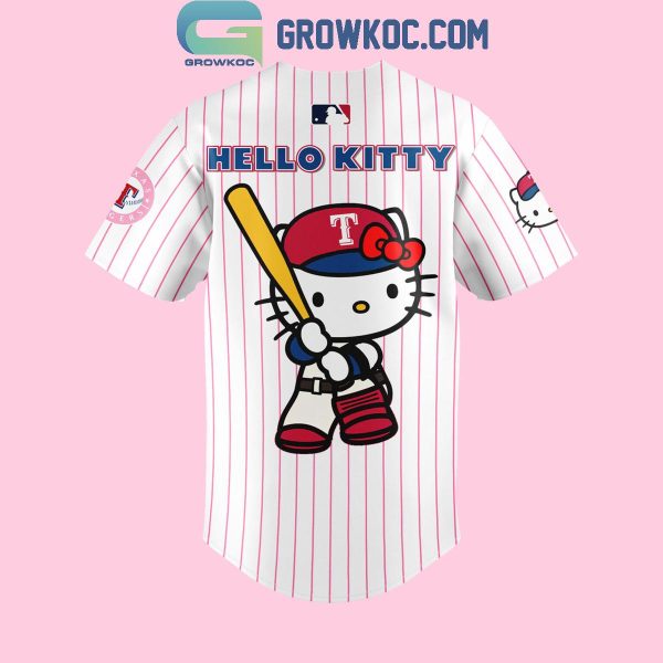 Texas Rangers Celebrating 50th Anniversary Of Hello Kitty Baseball Jersey