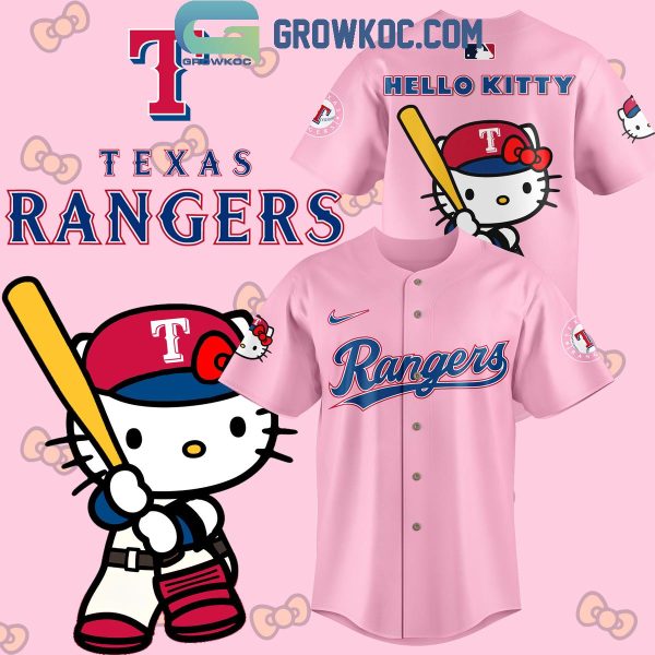 Texas Rangers Hello Kitty Celebrating 50th Anniversary Baseball Jersey