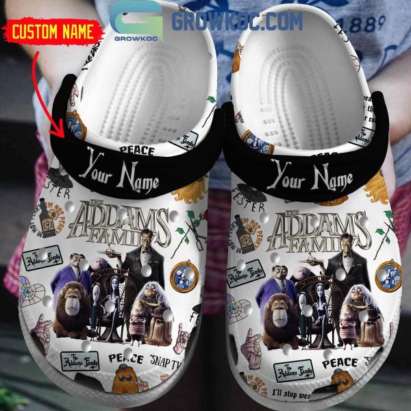 The Adam Family Peace Snap TV Personalized Crocs Clogs