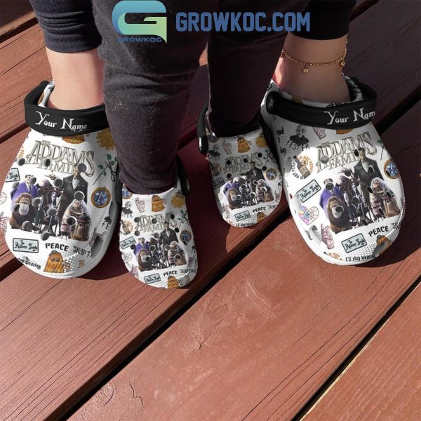 The Adam Family Peace Snap TV Personalized Crocs Clogs