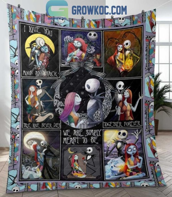 The Nightmare Before Christmas We Are Simply Meant To Be Fleece Blanket Quilt