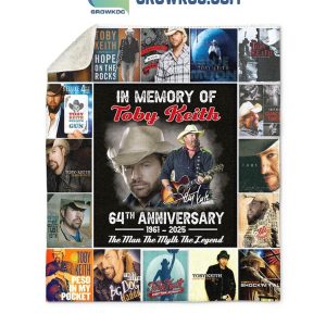 Toby Keith 1961-2025 The Man The Myth The Legend Fleece Blanket Quilt