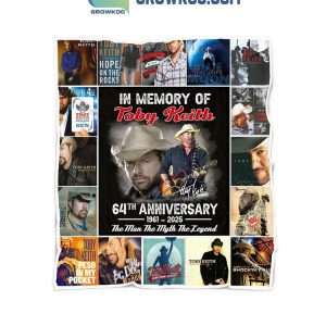 Toby Keith 1961-2025 The Man The Myth The Legend Fleece Blanket Quilt