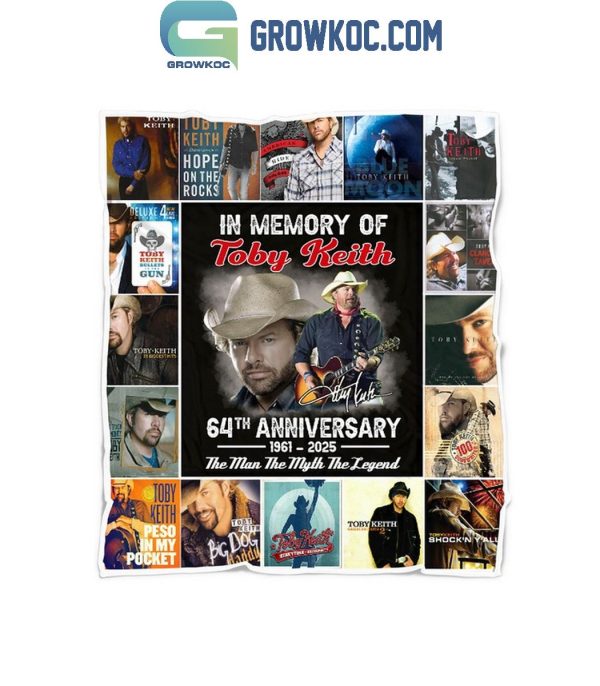 Toby Keith 1961-2025 The Man The Myth The Legend Fleece Blanket Quilt