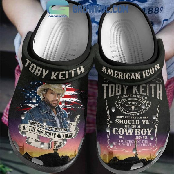 Toby Keith American Icon Red White And Blue Crocs Clogs