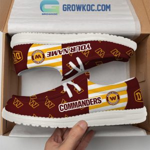 Washington Commanders 2024 Version Personalized Hey Dude Shoes