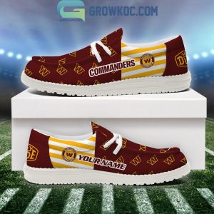 Washington Commanders 2024 Version Personalized Hey Dude Shoes