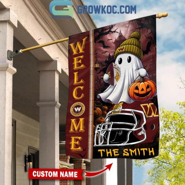 Washington Commanders Welcome Halloween 2024 Personalized House Garden Flag