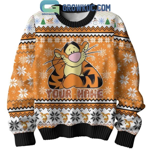 Winnie The Pooh Tigger Winter Wish Personalized Ugly Sweater