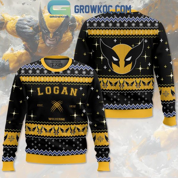 X-Men Wolverine Logan Est. 1832 Christmas Ugly Sweater